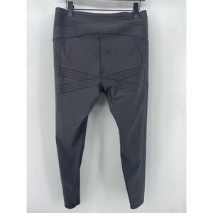 Fanka Leggings Women 16 Gray PowerBand Resistance Compression Reversible 7/8"